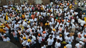 Team Unity supporters celebrating their February 2015 victory.