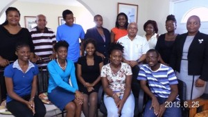 Group photo with scholarship recipients, government officials, Ambassador Cabrera (back row, 4th from right), and well wishers