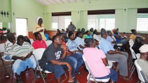 One the PEP supervisors at the Victoria Road Community Centre rises to air his concerns.