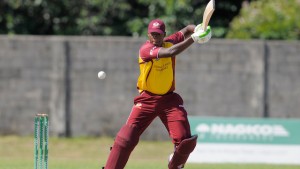 On song: Leeward Islands Hurricanes’ Nkrumah Bonner had a great day with the bat, smashing 79 to lead his team to a welcome victory. (WICB media) Photo by WICB Media/Randy Brooks of Brooks Latouche Photography