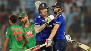 Stokes and Woakes saw England to victory with an unbroken stand of 42 in little more than five overs